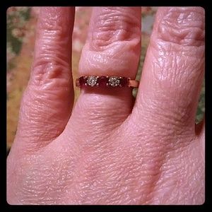 10k Gold Ruby & Diamond ring